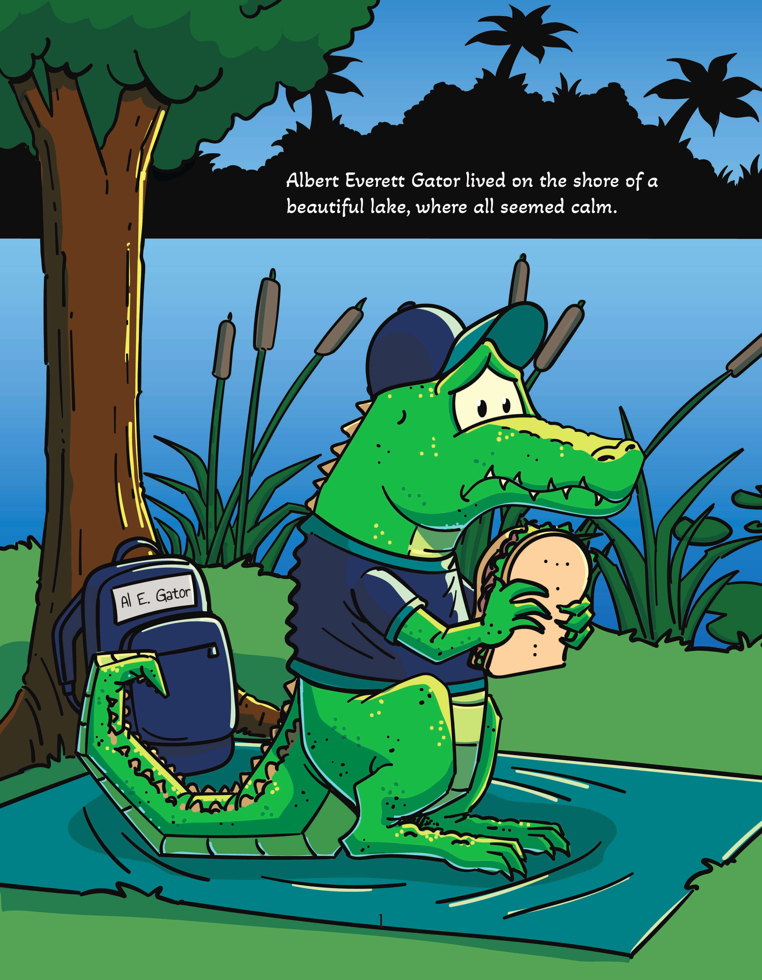 Albert Gator children's book Page 2