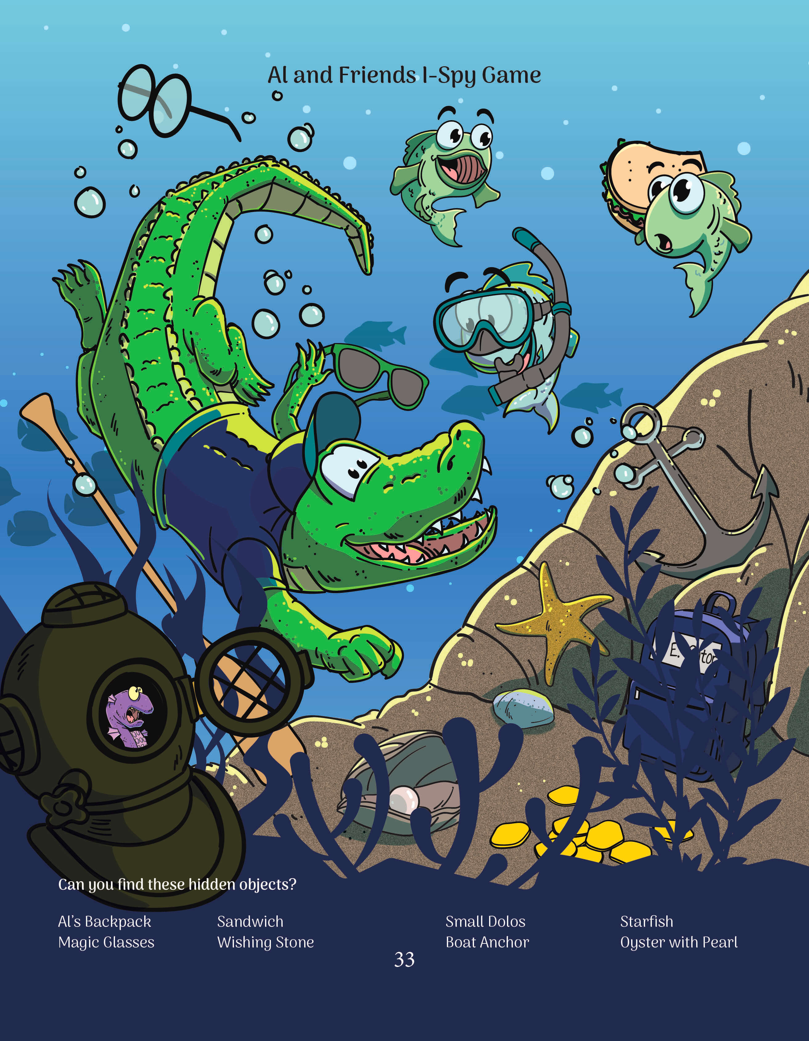 Albert Gator children's book Page 34